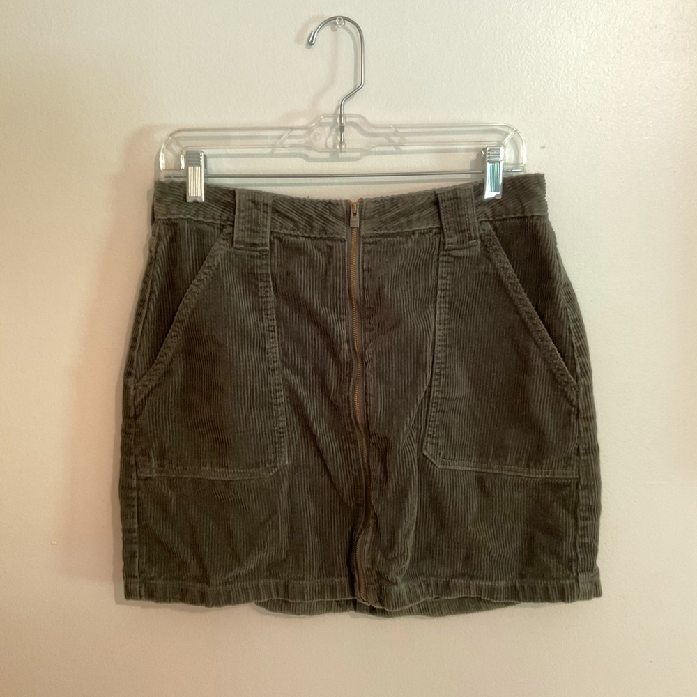 Hollister Corduroy Green Skirt